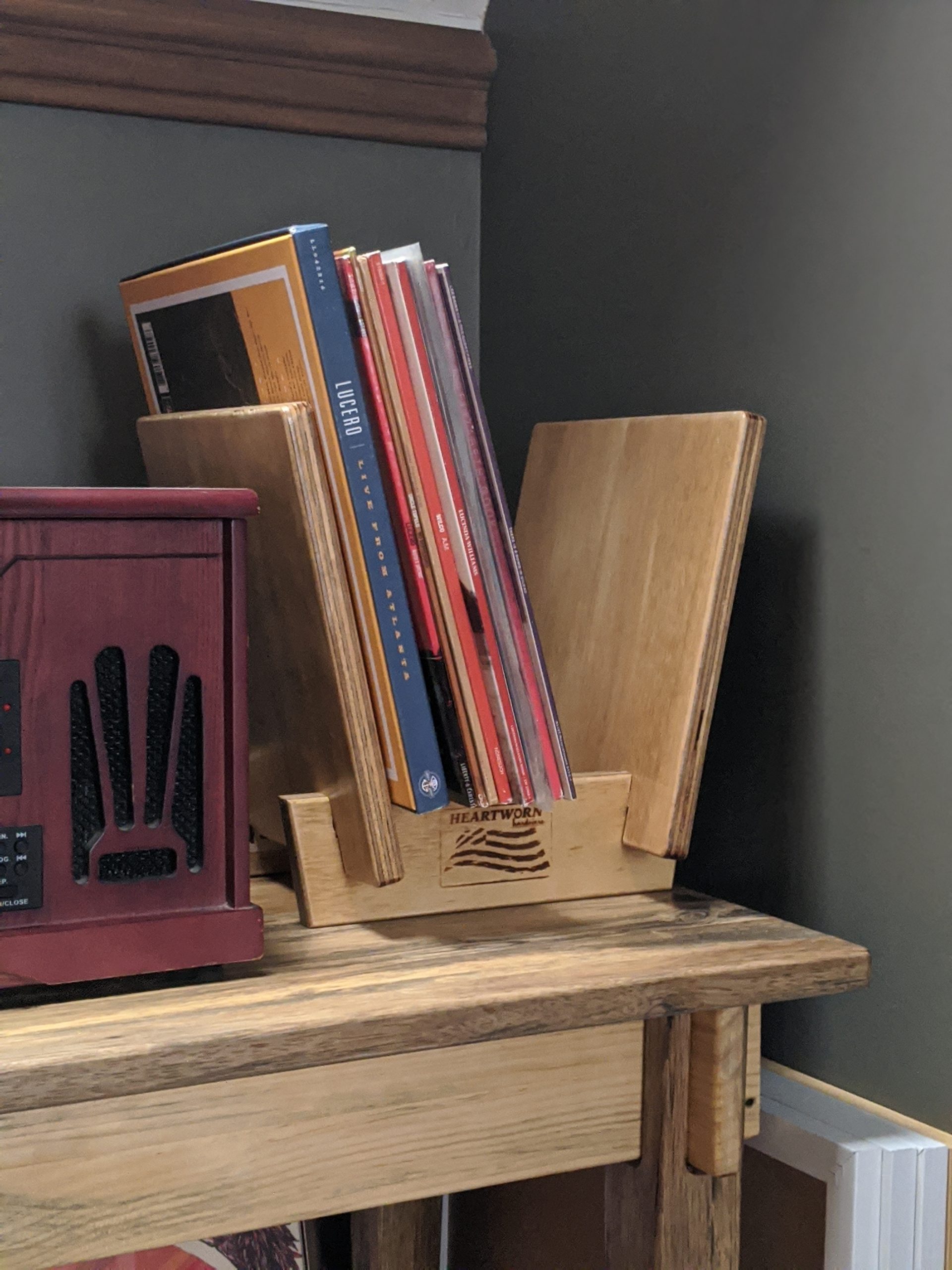 Plywood Record Cradle