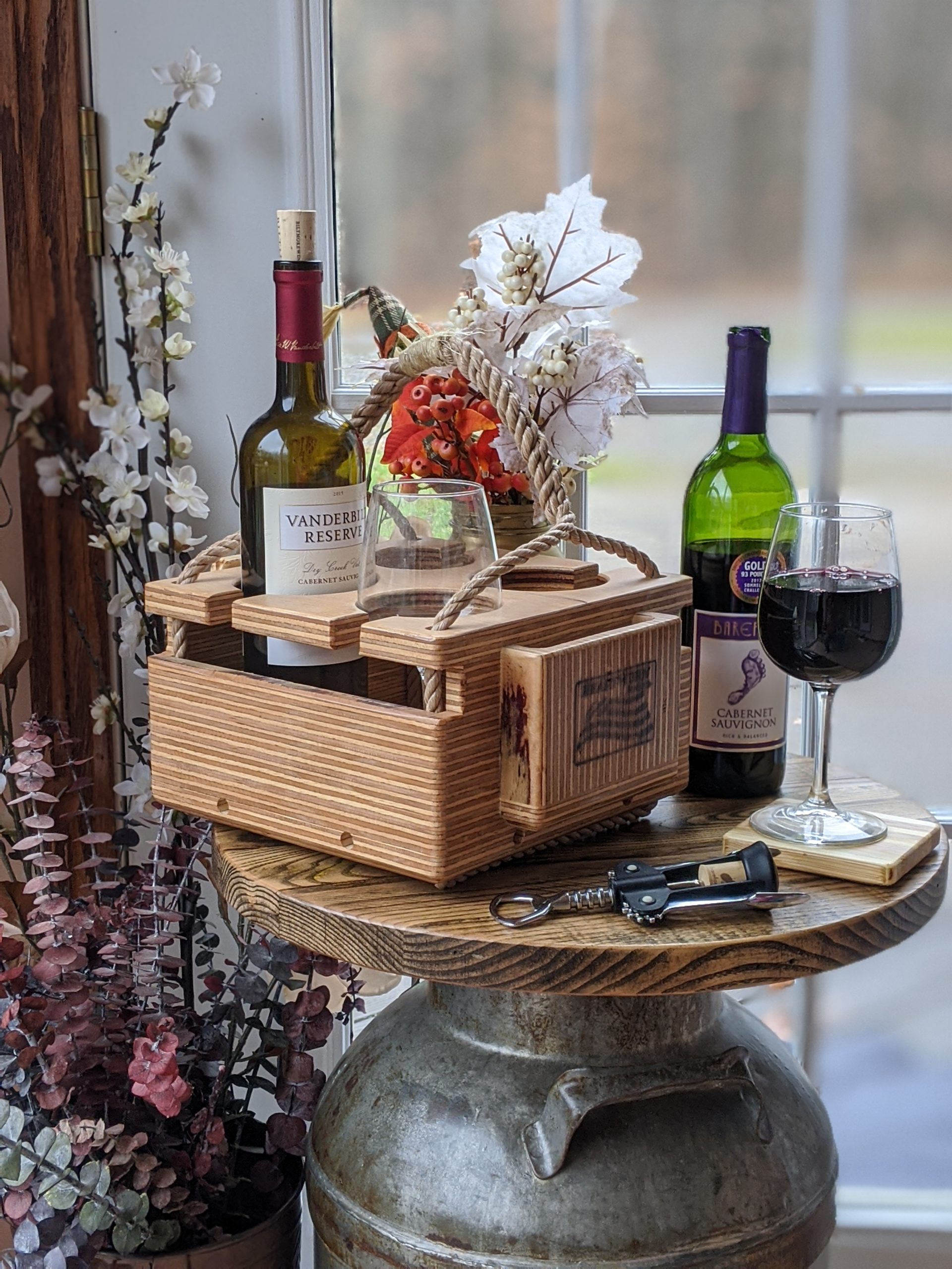 End Grain Wine Tote