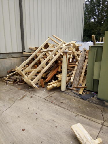Repurposed crate lumber & old pallets
